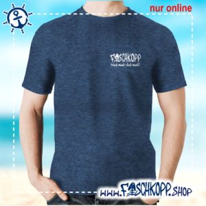 Fischkopp T-Shirt 2016 Druck klein navy meliert