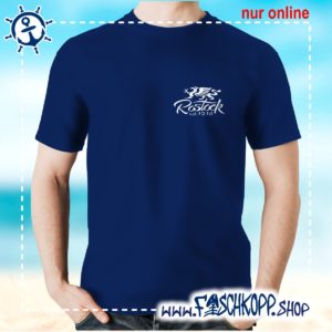 Fischkopp T-Shirt Rostock 1218 Druck klein navy