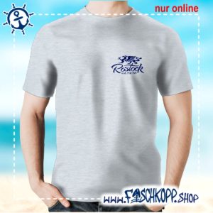 Fischkopp T-Shirt Rostock 1218 Druck klein grau meliert
