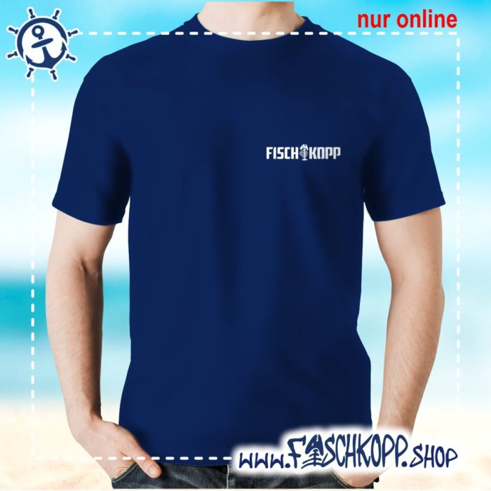T-Shirt Fischkopp Gräte klein navy