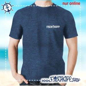 T-Shirt Fischkopp Gräte klein navy meliert