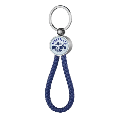 Schlüsselanhänger Rostock Kordel blau