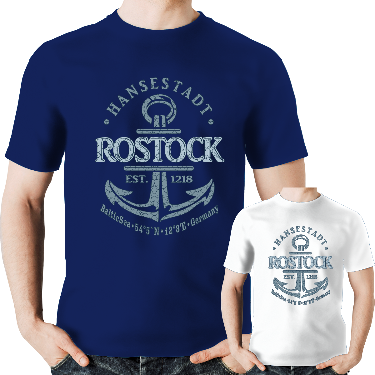 T Shirt #423 Rostock Anker Navy