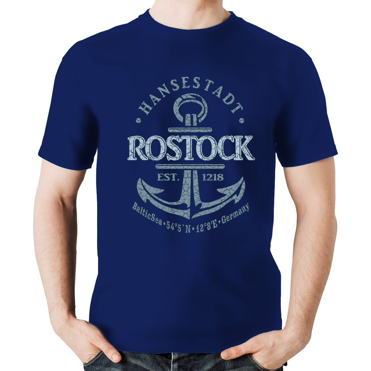 T Shirt #423 Rostock Anker Navy