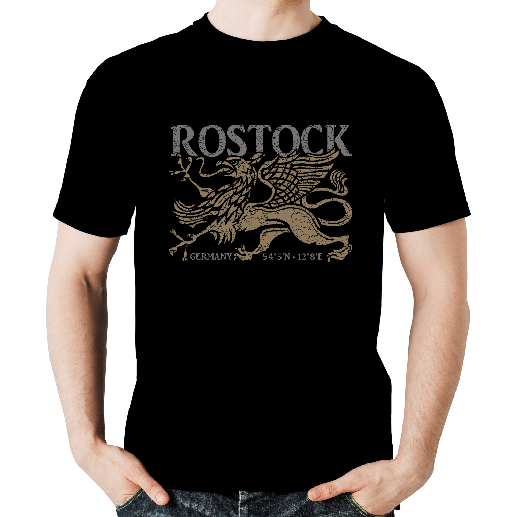 T Shirt #438 Rostock Greif Schwarz
