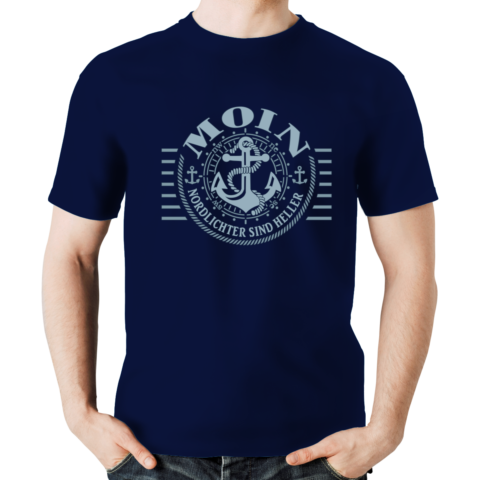 T-Shirt #442 - MOIN Anker - Nordlichter sind heller - navy - XS bis 6XL