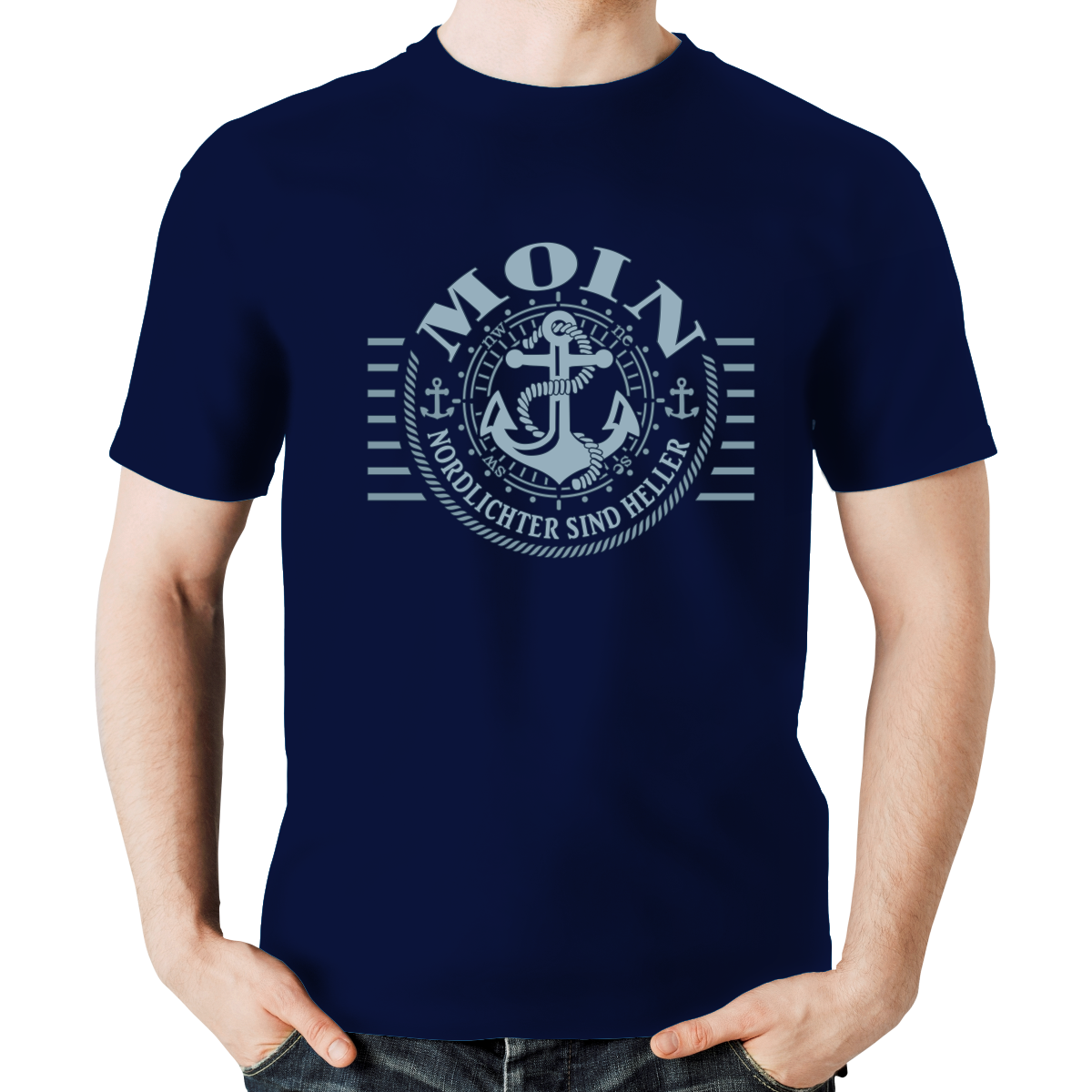 T Shirt #442 MOIN Anker Nordlichter Navy