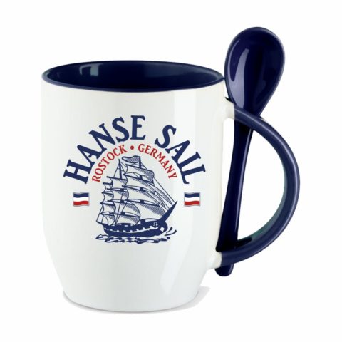 Tasse Hanse Sail Rostock Segelschiff blau #454
