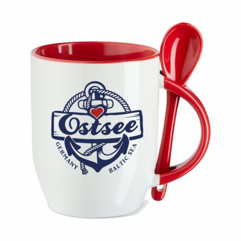 Tasse Ostsee Anker rot #456