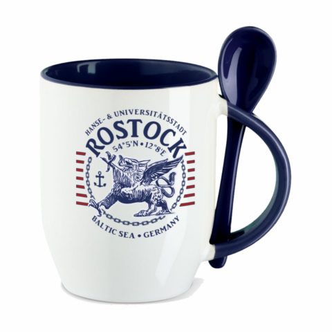Tasse Rostock Greif blau