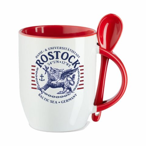 Tasse Rostock Greif rot