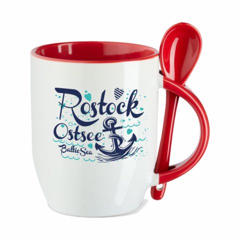 Tasse Rostock Ostsee rot