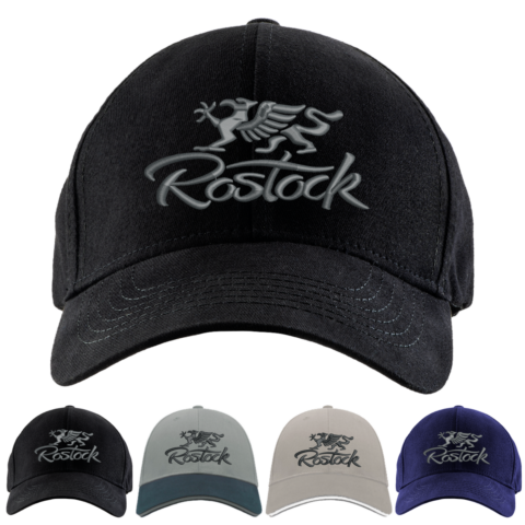 Cap / Basecap Rostock 1218 gestickt - schwarz