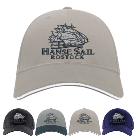 Cap / Basecap Hanse Sail gestickt - hellgrau