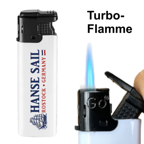 Feuerzeug Hanse Sail Rostock mit Turbo-Flamme