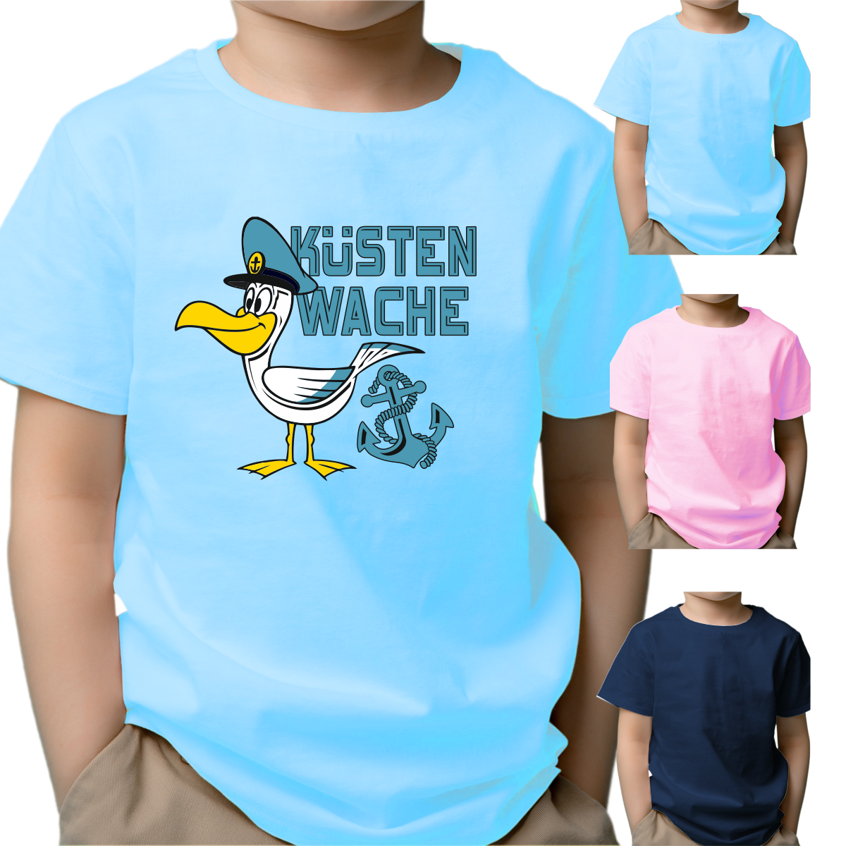 Kinder T Shirt Küstenwache #436 Hellblau