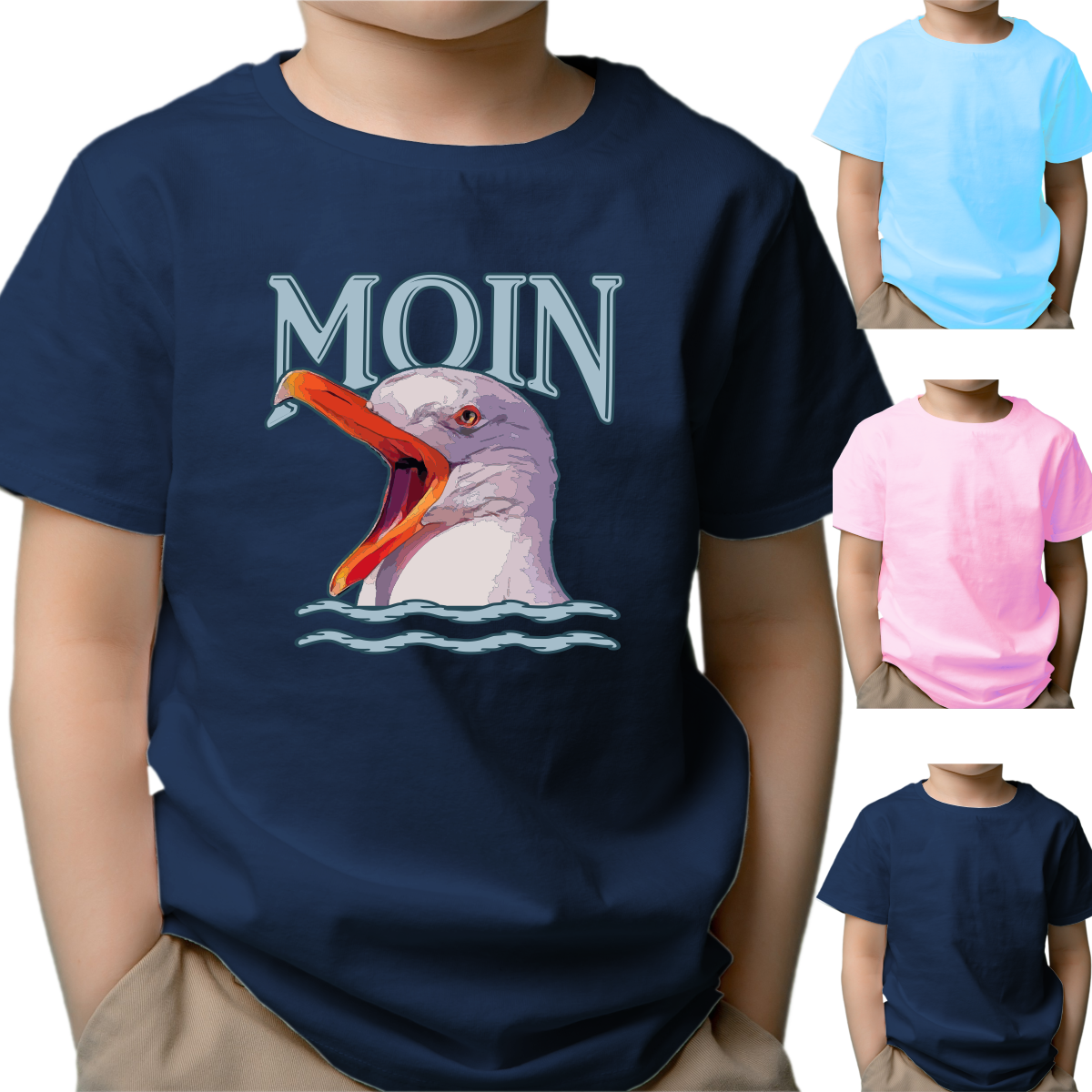 Kinder T Shirt MION Möwe #435 Navy