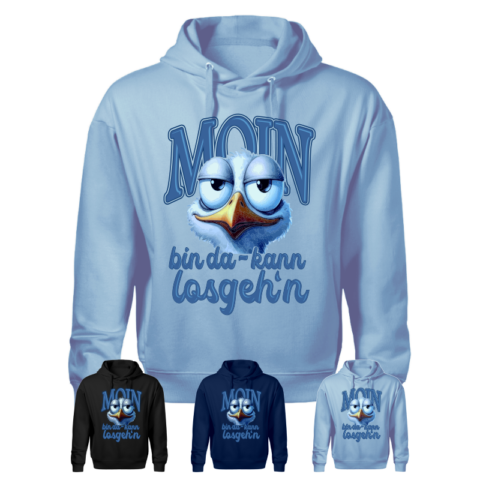 Hoodie - Kapuzensweater - MOIN bin da - kann losgeh'n #488