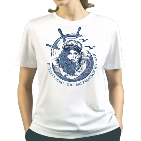 T-Shirt Küstenliebe Seefrau #492 - XS bis 6XL