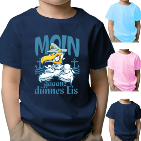Kinder T-Shirt - Motiv: Moin gaaanz dünnes Eis #486