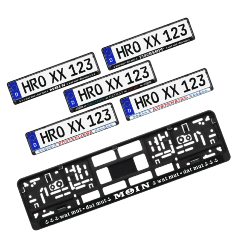 Kennzeichenhalter MOIN - wat mut - dat mut