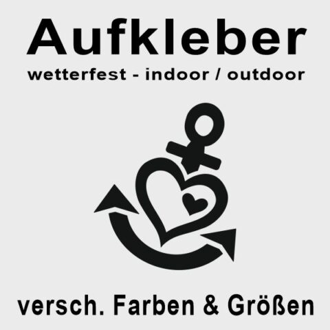 Aufkleber Anker-Herz #212 - Wunschfarbe möglich