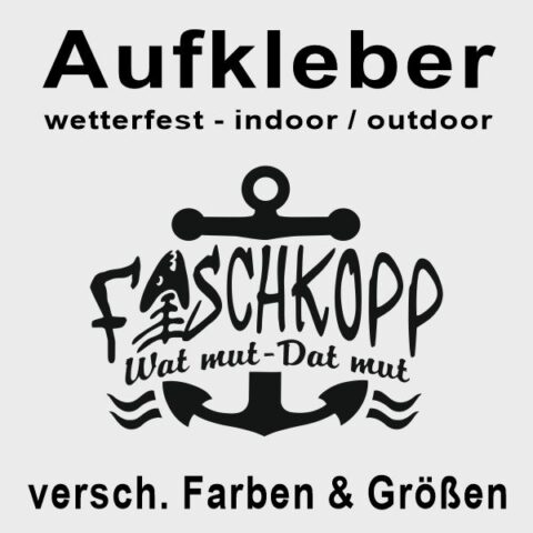 Aufkleber Fischkopp Anker #276 - Wunschfarbe möglich