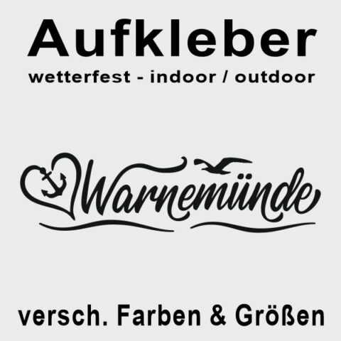 Aufkleber Warnemünde #496 - Wunschfarbe möglich