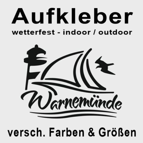 Aufkleber Warnemünde Leuchtturm-Segler #284 - Wunschfarbe möglich