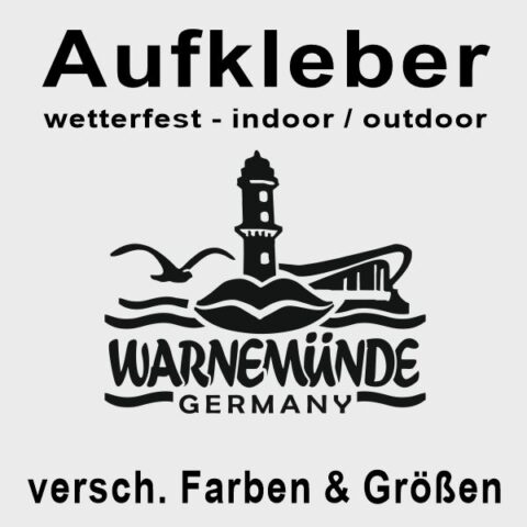 Aufkleber Warnemünde Leuchtturm-Teepott #182 - Wunschfarbe möglich