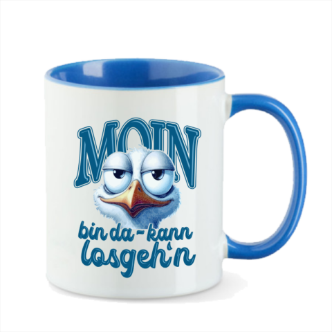Tasse & Pott MOIN - Bin da - kann losgeh'n - Kultmotiv #488