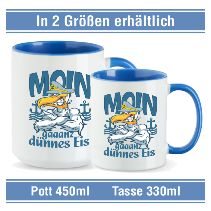 Tasse & Pott MOIN - gaaanz dünnes Eis Kultmotiv #486 – Bild 4