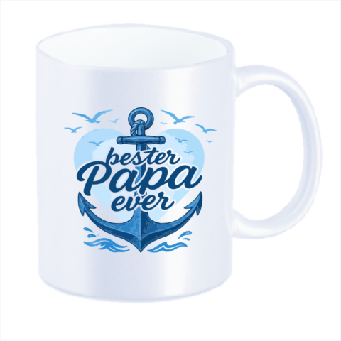 Tasse fluoreszierend blau - Motiv: Bester Papa ever #536