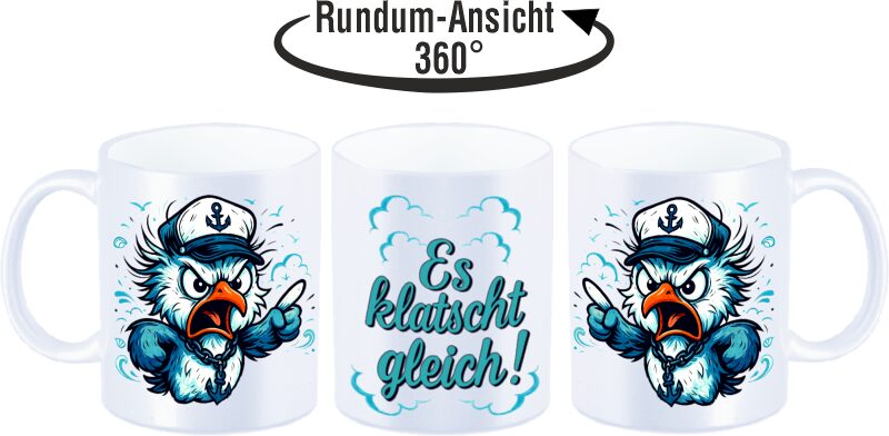 Tasse - Motiv: Es klatscht gleich #542 – Bild 3