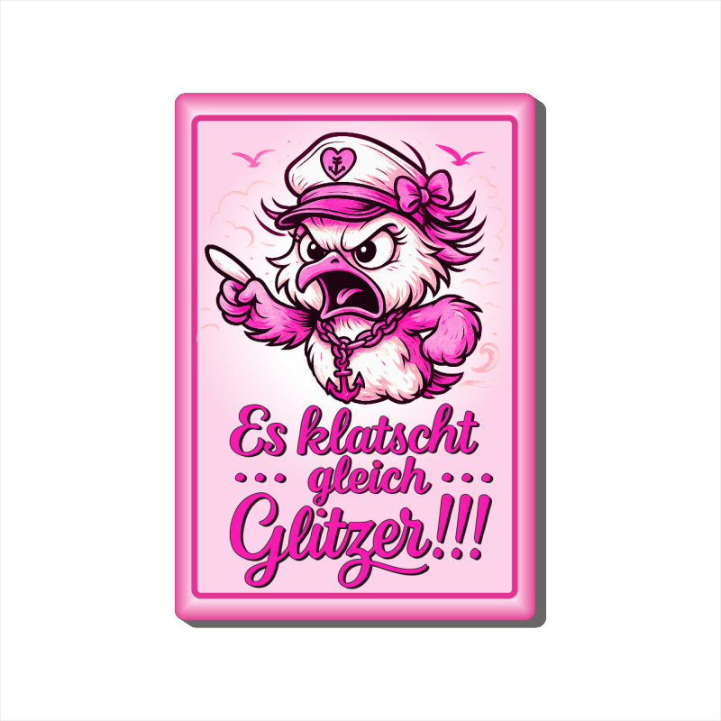 Bild Magnet Es Klatscht Gleich Glitzer