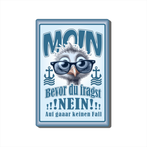 Bild-Magnet MOIN - bevor du fragst - NEIN
