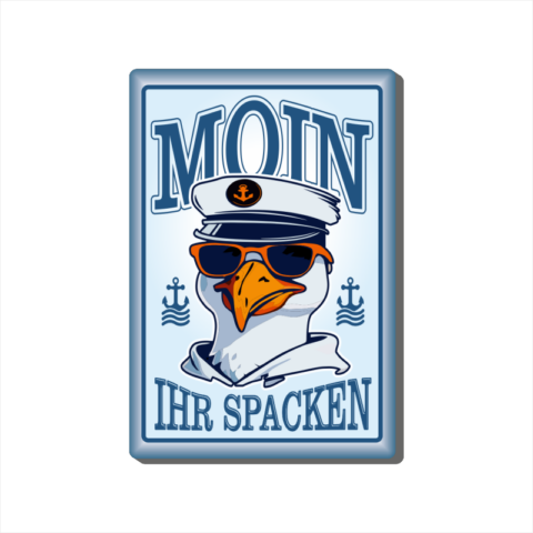 Bild-Magnet MOIN - Ihr Spacken