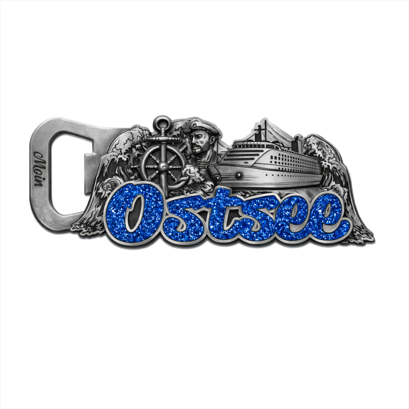 Metall Magnet RR Flaschenöffner Ostsee