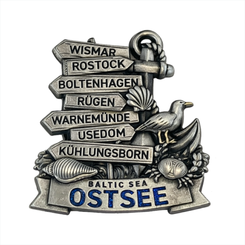 Magnet 3D-Metall - RR Ostsee Wegweiser