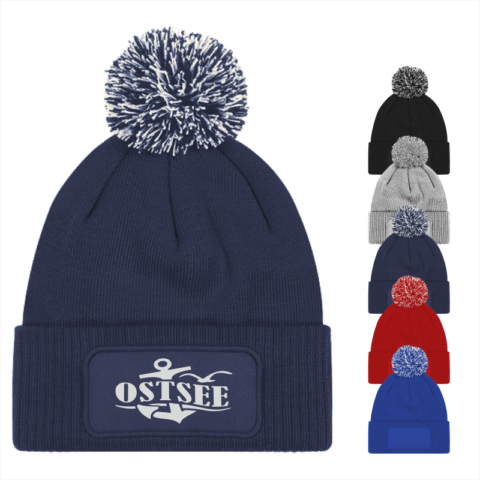 Mütze OSTSEE (auf Patch) mit Bommel #443