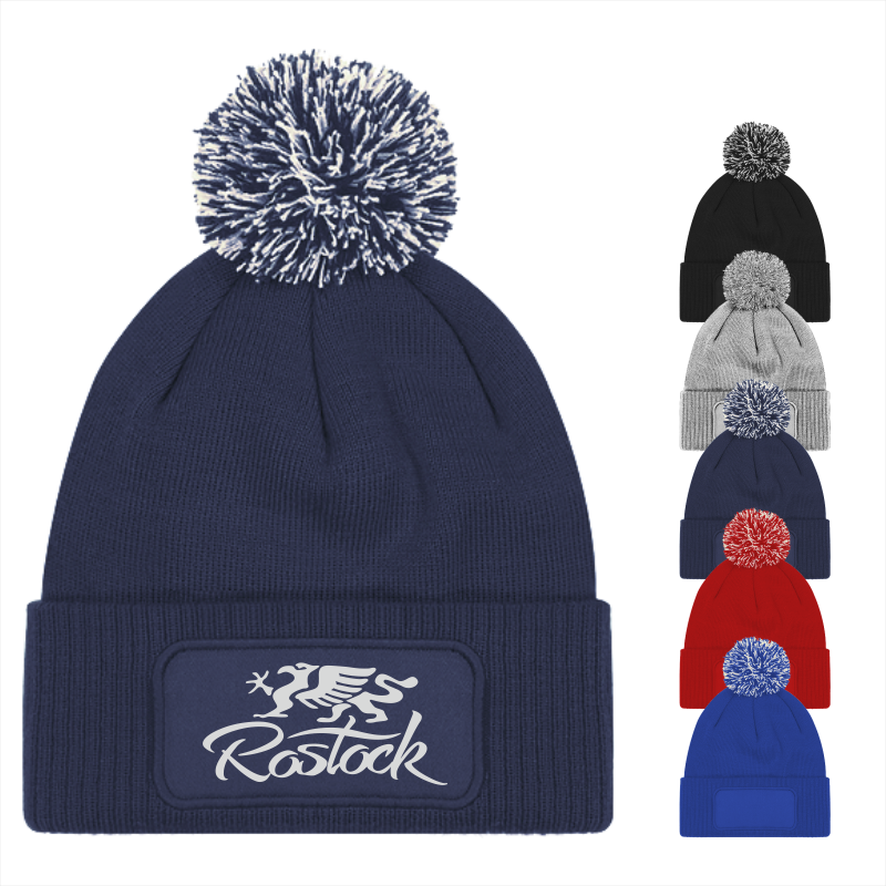 Mütze ROSTOCK (auf Patch) mit Bommel #443 – Bild 4